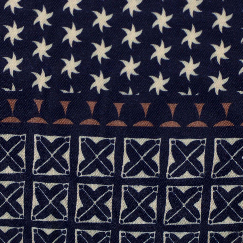 Viskosetwill Druck Molina Bohomuster dunkelblau - Bienvenido